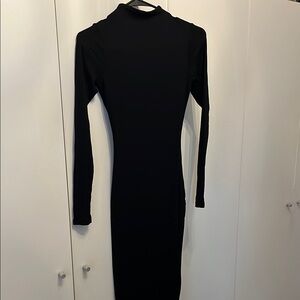 Elegant Black Long Sleeve Dress naked wardrobe NWT xs